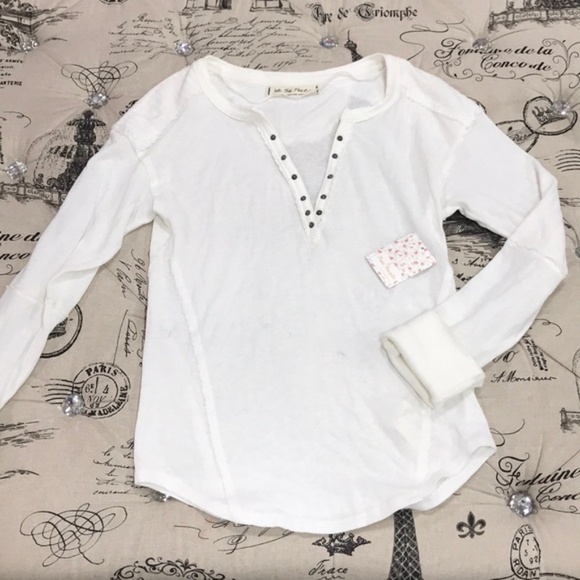 Free People Military Mix Henley T-Shirt NWT - Picture 7 of 8